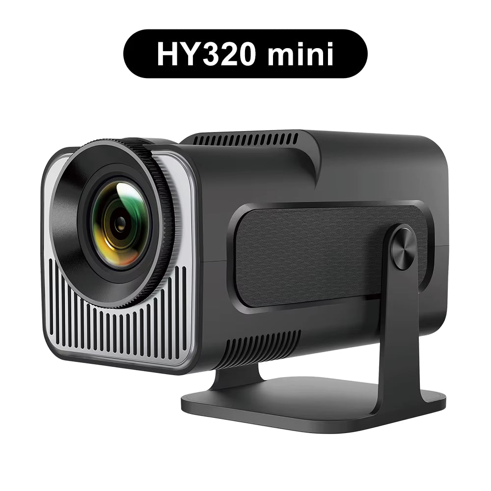 Hy320Mini Projector Portable 4K 8K Video Support Native 720P Cinema Outdoor Android 11 Beam Projetor Upgraded Version